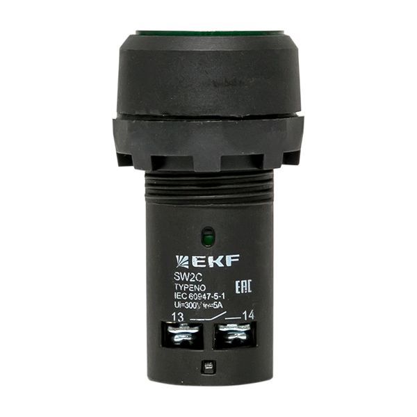 Кнопка SW2C-10D с подсветкой зеленая NO EKF PROxima