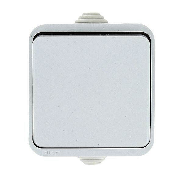 Прага Выключатель 1-клавишный 10А IP44 белый EKF