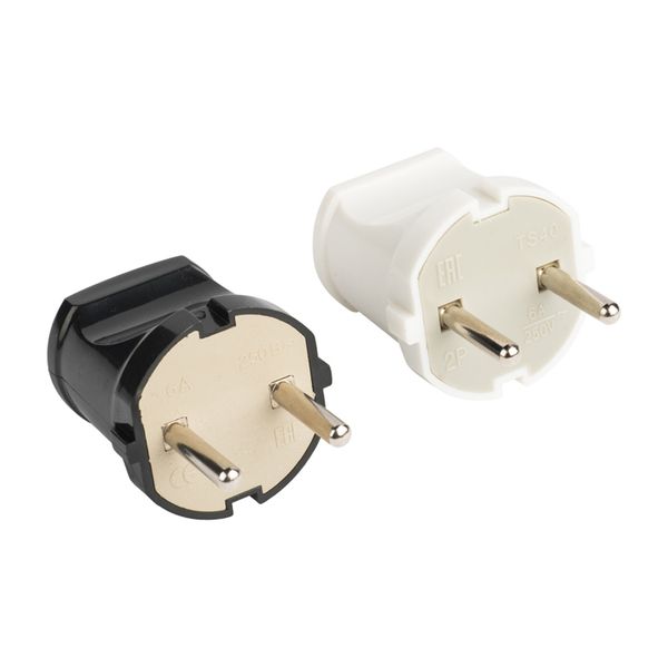 Вилка прямая б/з черн. 6А 250В EKF