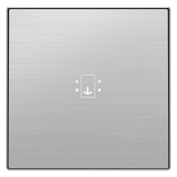 Накладка для механизма карточного выключателя с линзой подсветки ABB Sky, нержавеющая сталь (8514 AI