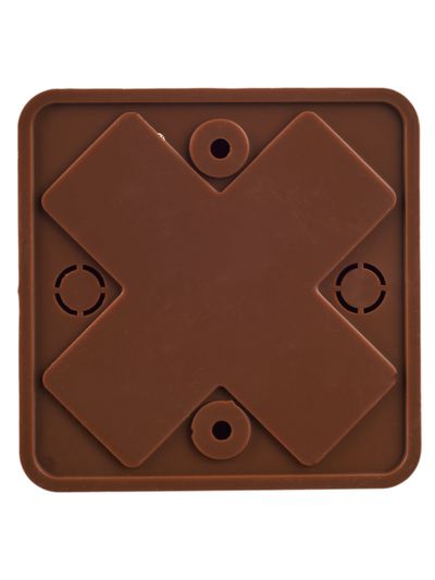 Коробка распаячная КМ41212-05 для открытой проводки безгалогенная (HF) 75х75х20мм дуб (6 клемм 6мм2) IEK