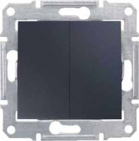 SCH Sedna Графит Выкл. мех-м 2-кл. 10А IP20 СП SDN0300170