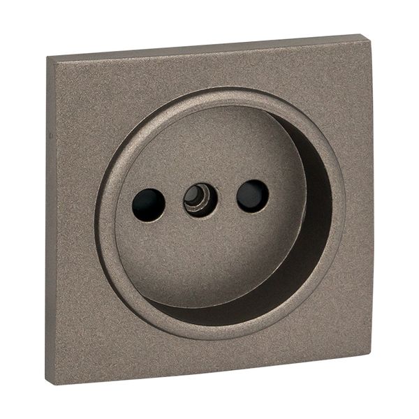 Валенсия лицевая панель розетки 1-местной б/з 10 А графит с защ. штор. EKF PROxima