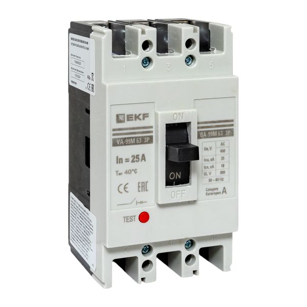 Выключатель автоматический ВА-99М 63/25А 3P 25кА EKF