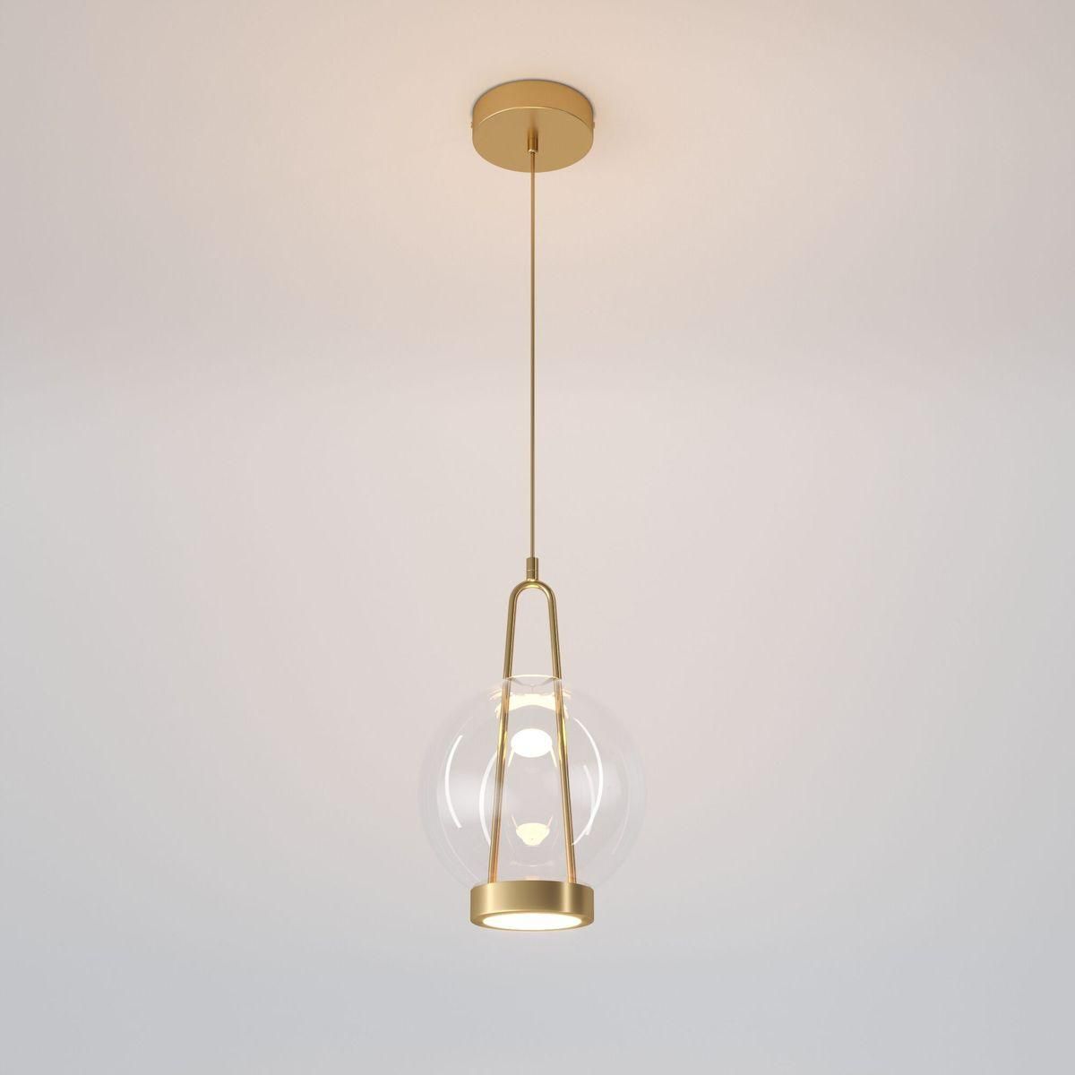 Подвесной светодиодный светильник Eurosvet Frasco 50267/1 LED латунь