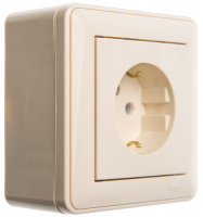 SCH  Wessen59  Слон. Кость  Коробка подъемн. д/наруж. монтажа с рамкой 1-ая KP-152-28