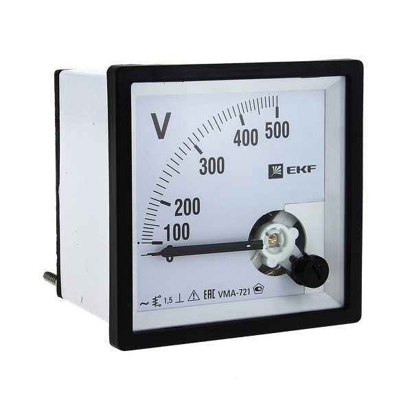 Вольтметр VMA-721 аналоговый на панель (72x72) квадратный вырез 500В прямое подкл. EKF PROxima