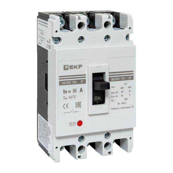 Выключатель автоматический ВА-99М 100/50А 3P 35кА EKF