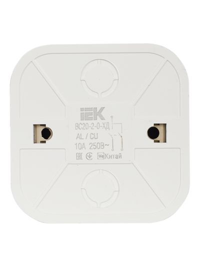 GLORY Выключатель 2-клавишный для открытой установки 10А ВС20-2-0-ХД дуб IEK