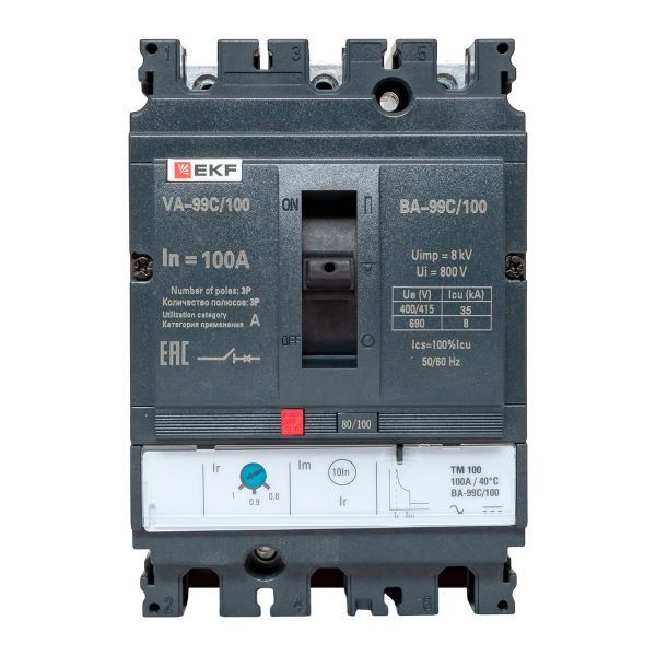 Выключатель автоматический ВА-99C 100/100А 3P 35кА EKF