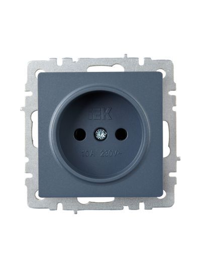 BRITE Розетка 1-местная без заземления без защитных шторок 10А РС10-1-0-БрМ маренго IEK