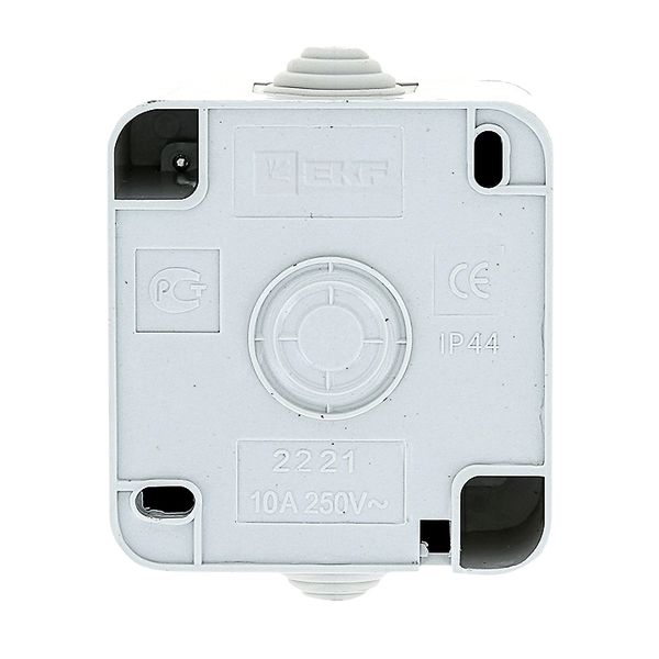 Прага Выключатель 1-клавишный 10А IP44 белый EKF