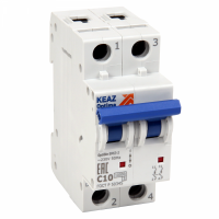 Выключатель автоматический модульный OptiDin BM63-2B10-10-УХЛ3 в комплекте 2 заглушки