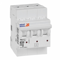 Выключатель автоматический модульный OptiDin BM63-3B20-4,5-УХЛ3 в комплекте 2 заглушки