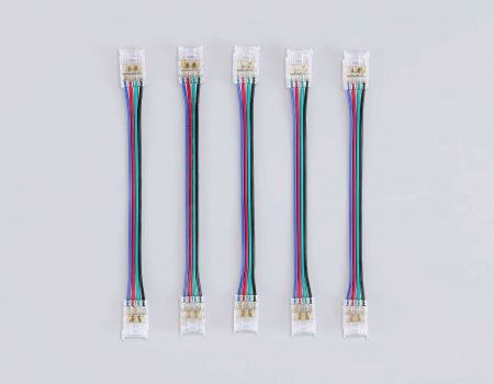 Соединитель гибкий двухсторонний AMBRELLA LIGHT ILLUMINATION COB RGB 12/24V для лент 10mm (4 конт.) (5шт. в комплекте) GS7921