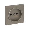 Валенсия лицевая панель розетки 1-местной б/з 10 А кашемир с защ. штор. EKF PROxima