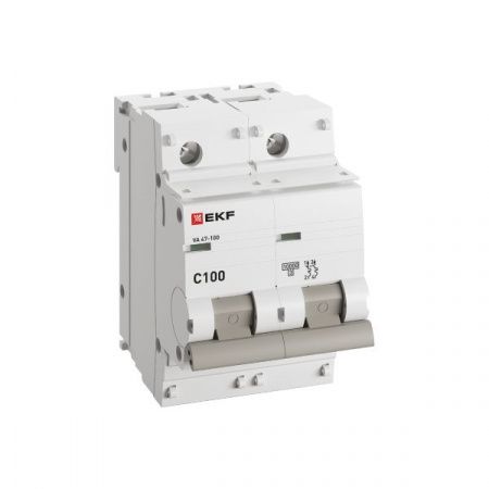 Автоматический выключатель ВА 47-100 2P 100А (C) 10kA PROXIMA EKF