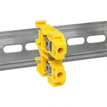 Клемма проходная винтовая JXB 6 мм2 желтая EKF