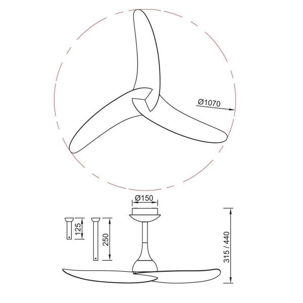 Люстра-вентилятор Mantra IPANEMA III 9042