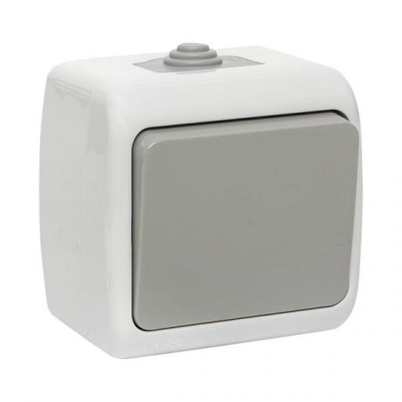 Мурманск Выключатель 1-клавишный 10А IP54 серый EKF