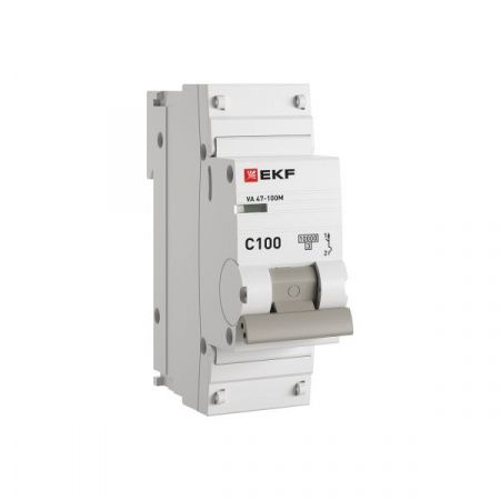 Автоматический выключатель ВА 47-100M 1P 100А (C) 10kA без теплового расцепителя EKF PROXIMA