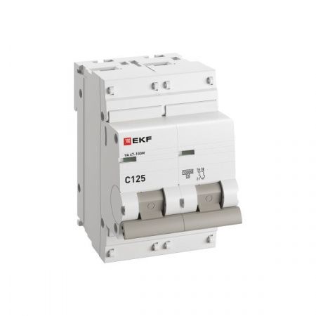 Автоматический выключатель ВА 47-100M 2P 125А (C) 10kA без теплового расцепителя EKF PROXIMA