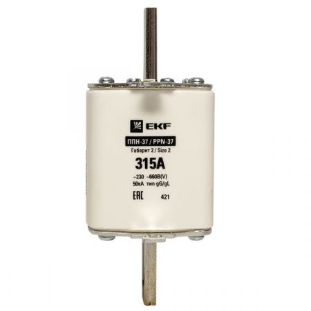 Плавкая вставка ППН-37 400/315А габарит 2 EKF