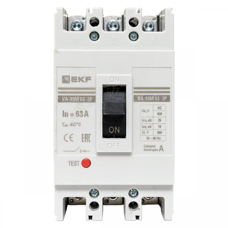 Выключатель автоматический ВА-99М 63/63А 3P 25кА EKF