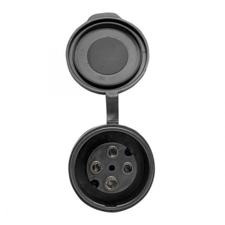 Розетка переносная с защитной крышкой каучуковая 380В 3P+PE 32A IP44 EKF