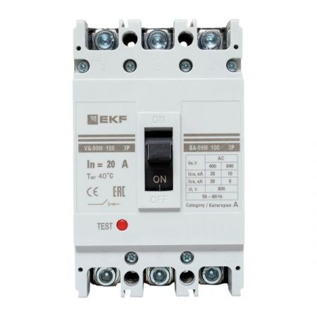 Выключатель автоматический ВА-99М 100/20А 3P 35кА EKF