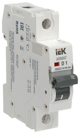 ARMAT Автоматический выключатель без теплового расцепителя M10N-MA 1P D 1А IEK