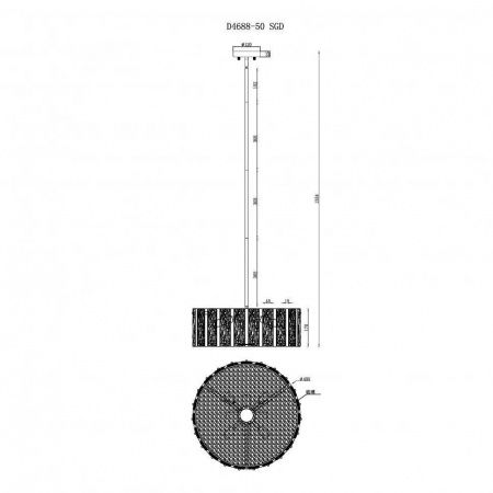 Подвесной светильник iLamp Panorama D4688-50 SGD