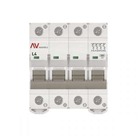 Выключатель автоматический AV-10 DC 4P 4A (L) 10kA EKF AVERES