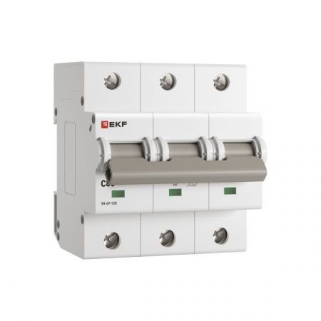 Выкл.автом.  3П  80А  хар-ка C  15кА  ВА 47-125 EKF PROxima
