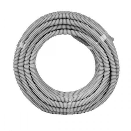 Труба гофр. ПВХ с протяжкой d20 мм (25 м) серая EKF-Plast