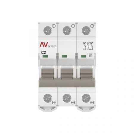 Выключатель автоматический AV-6 DC 3P 2A (C) 6kA EKF AVERES
