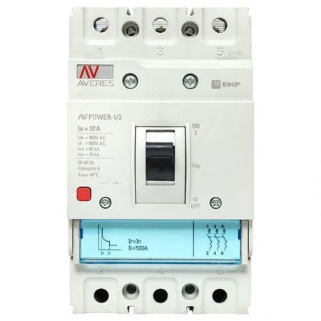 Автоматический выключатель AV POWER-1/3 32А 80kA TR EKF AVERES