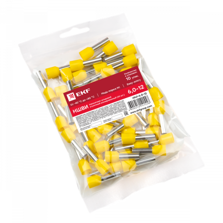 Наконечник штыревой втулочный изолированный НШвИ 6,0-12 (50шт.) EKF PROxima