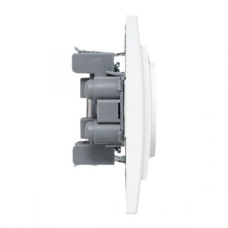 Минск Розетка 2-местная СП без заземления 10А белая с защ. штор. EKF