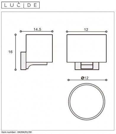 Подсветка для зеркал Lucide Jenno 04204/01/30