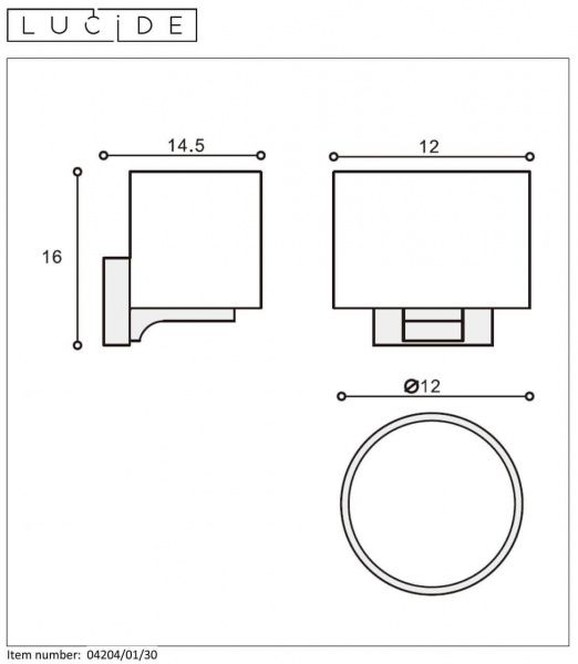 Подсветка для зеркал Lucide Jenno 04204/01/30