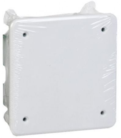 Коробка распаячная КМ41021 для полых стен безгалогенная (HF) 92х92х45мм с саморезами металлическими лапками и крышкой IEK