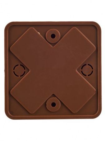 Коробка распаячная КМ41212-05 для открытой проводки безгалогенная (HF) 75х75х20мм дуб (6 клемм 6мм2) IEK