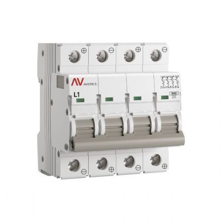 Выключатель автоматический AV-10 DC 4P 1A (L) 10kA EKF AVERES