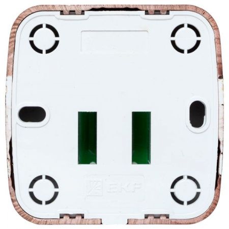 Розетка Phone 1-местная ОП Минск тёмное дерево EKF