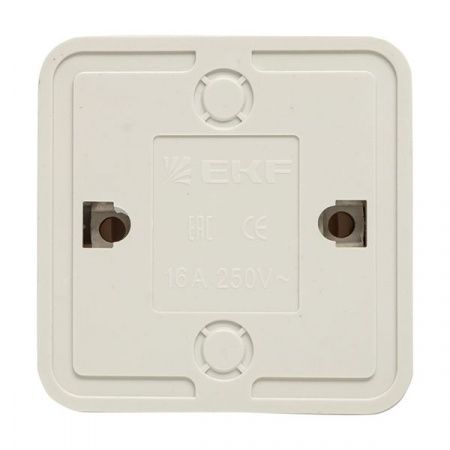 Розетка 1-мест. 10А б/з бел. с защ. штор. Рим EKF PROxima