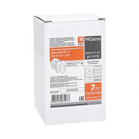 Переключатель кулачковый ПК-1-14 10А 4P "0-1" EKF PROxima