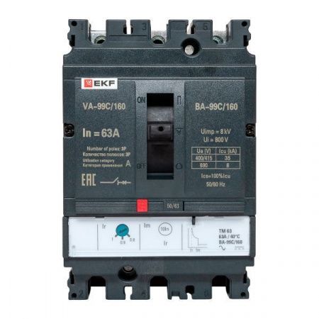 Выключатель автоматический ВА-99C 160/63А 3P 35кА EKF