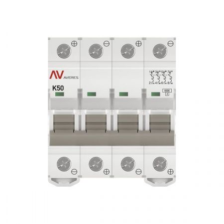 Выключатель автоматический AV-6 DC 4P 50A (K) 6kA EKF AVERES