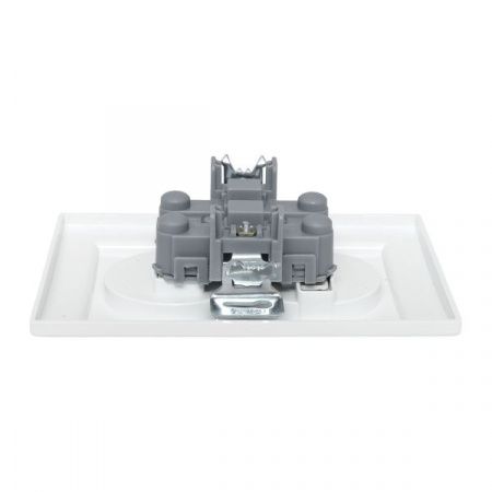 Минск Розетка 2-местная СП без заземления 10А белая с защ. штор. EKF